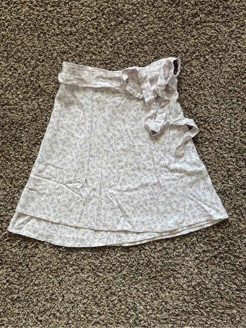 Brandy Melville Light Blue Floral Wrap Skirt